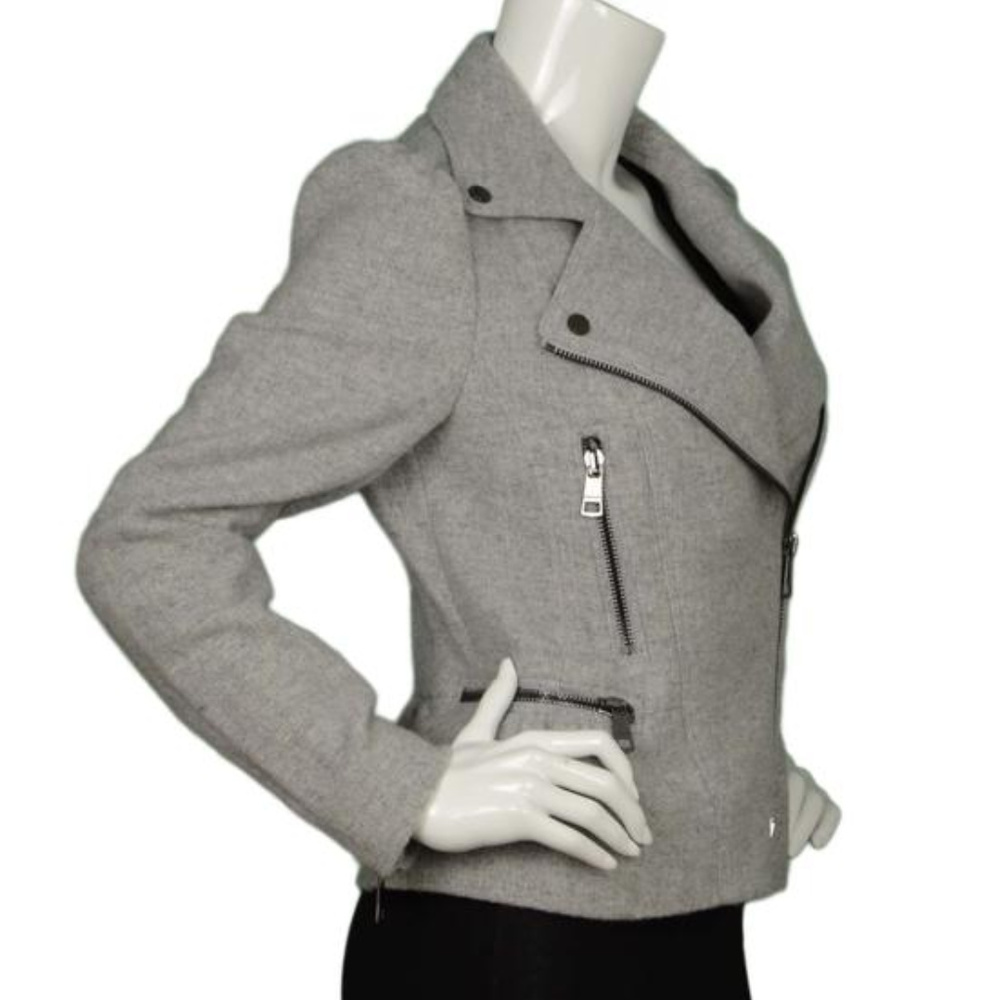 SOLD*Burberry London Wool Peplum Motorcycle Jacket - Picture 6 of 7